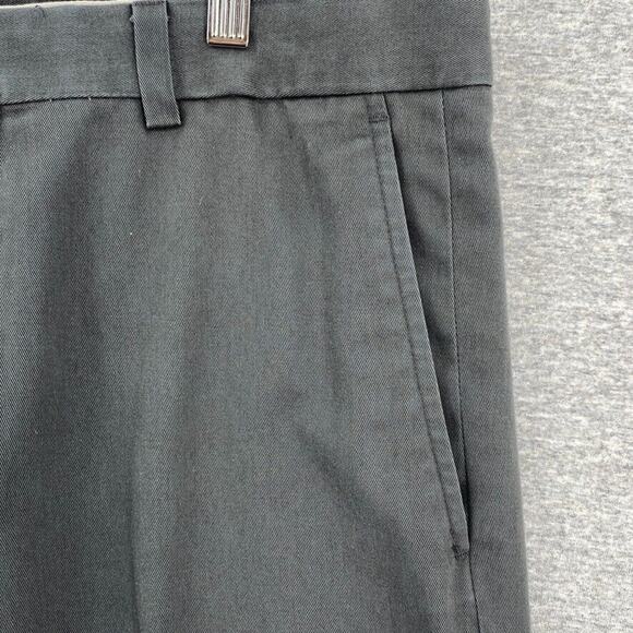 Eddie Bauer Pants Mens 34 Grey Straight Leg Flat Front Outdoor Casual Cotton - Picture 5 of 13